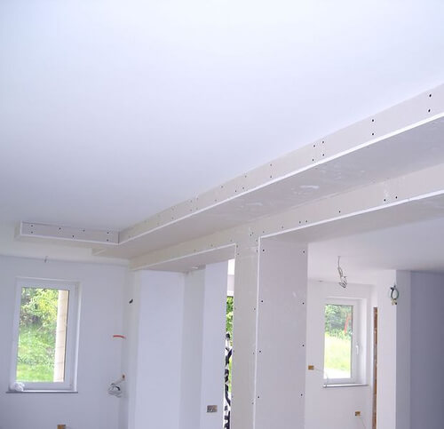 Cascading plaster ceiling - untreated